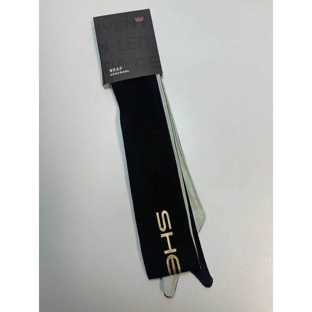 SHEFIT Wrap Headband In Black & Mint New